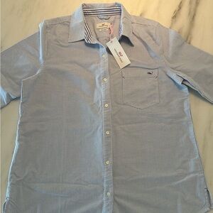 Vineyard Vines Blue and White Striped Button Down Shirt